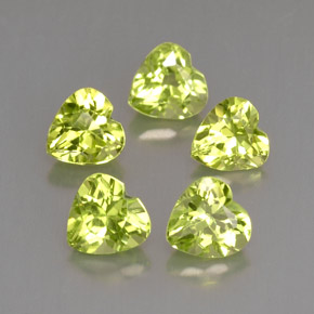 Pedras preciosas de peridoto verde natural de  ct, formato de coração, VVS-VS