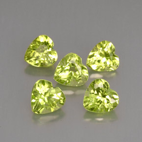 Pedras preciosas de peridoto verde natural de  ct, formato de coração, VVS-VS
