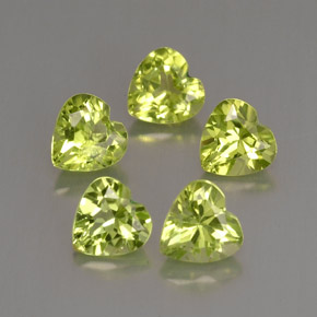 Pedras preciosas de peridoto verde natural de  ct, formato de coração, VVS-VS