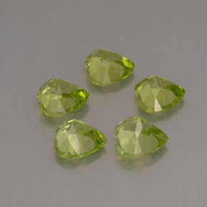 Pedras preciosas de peridoto verde natural de  ct, formato de coração, VVS-VS