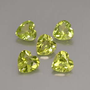 Pedras preciosas de peridoto verde natural de  ct, formato de coração, VVS-VS