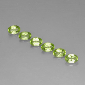 Pedras preciosas de peridoto verde natural de  ct, corte oval, VS
