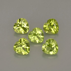 Pedras preciosas de peridoto verde natural de  ct, formato de coração, VS