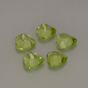 Pedras preciosas de peridoto verde natural de  ct, formato de coração, VS