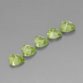 Pedras preciosas de peridoto verde natural de  ct, formato de coração, VS