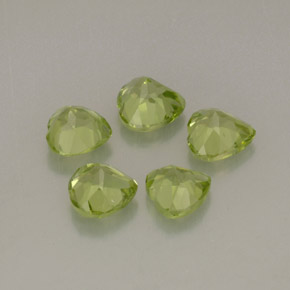 Pedras preciosas de peridoto verde natural de  ct, formato de coração, VS