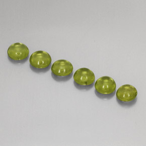 Pedras preciosas de peridoto verde natural de  ct, corte redondo, transparente
