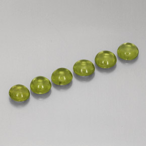 Pedras preciosas de peridoto verde natural de  ct, corte redondo, transparente