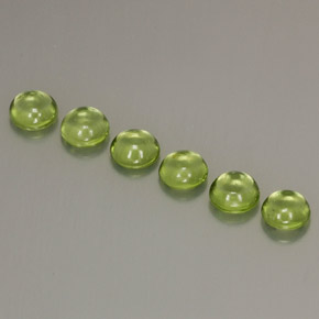 Pedras preciosas de peridoto verde natural de  ct, corte redondo, transparente