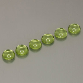 Pedras preciosas de peridoto verde natural de  ct, corte redondo, transparente