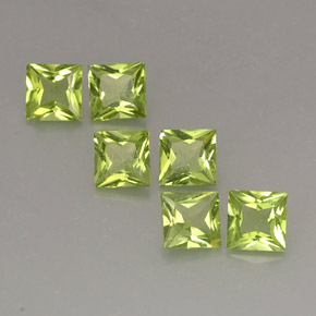 Pedras preciosas de peridoto verde natural de  ct, quadrado, VS