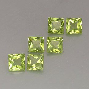 Pedras preciosas de peridoto verde natural de  ct, quadrado, VS