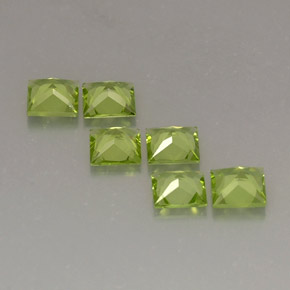 Pedras preciosas de peridoto verde natural de  ct, quadrado, VS