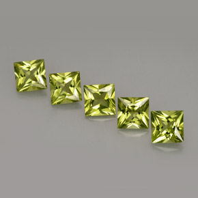 Pedras preciosas de peridoto verde natural de  ct, quadrado, VS