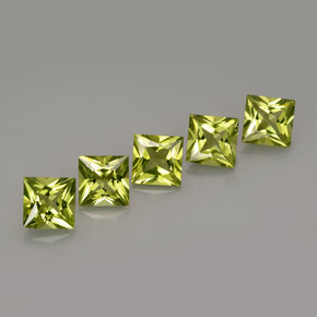 Pedras preciosas de peridoto verde natural de  ct, quadrado, VS