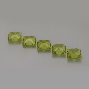 Pedras preciosas de peridoto verde natural de  ct, quadrado, VS