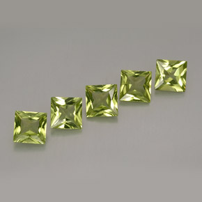 Pedras preciosas de peridoto verde natural de  ct, quadrado, VS