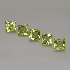 Pedras preciosas de peridoto verde natural de  ct, quadrado, VS