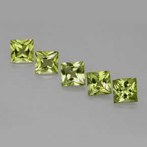 Pedras preciosas de peridoto verde natural de  ct, quadrado, VS