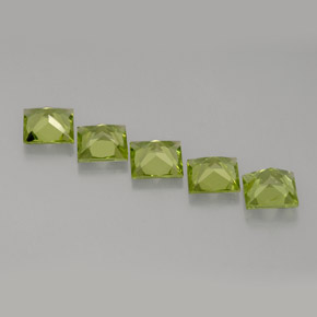 Pedras preciosas de peridoto verde natural de  ct, quadrado, VS