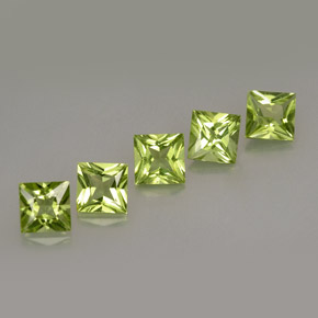 Pedras preciosas de peridoto verde natural de  ct, quadrado, VS