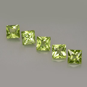Pedras preciosas de peridoto verde natural de  ct, quadrado, VS