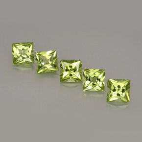 Pedras preciosas de peridoto verde natural de  ct, quadrado, VS