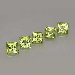 Pedras preciosas de peridoto verde natural de  ct, quadrado, VS