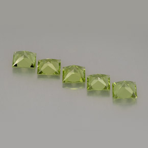 Pedras preciosas de peridoto verde natural de  ct, quadrado, VS
