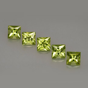 Pedras preciosas de peridoto verde natural de  ct, quadrado, VS