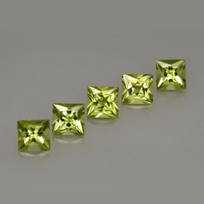 Pedras preciosas de peridoto verde natural de  ct, quadrado, VS