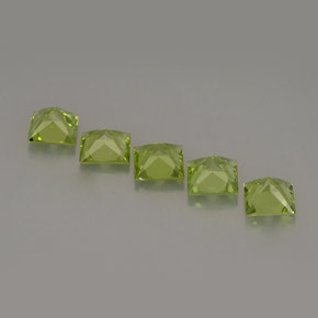 Pedras preciosas de peridoto verde natural de  ct, quadrado, VS