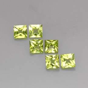 Pedras preciosas de peridoto verde natural de  ct, quadrado, VS