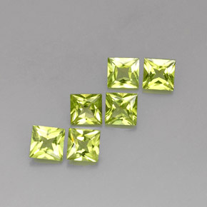 Pedras preciosas de peridoto verde natural de  ct, quadrado, VS