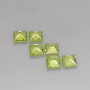 Pedras preciosas de peridoto verde natural de  ct, quadrado, VS