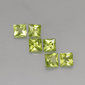 Pedras preciosas de peridoto verde natural de  ct, quadrado, VS