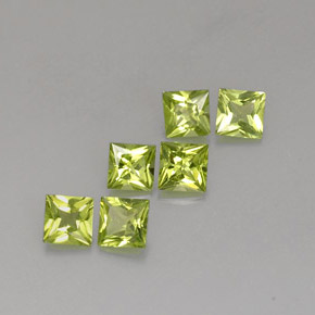 Pedras preciosas de peridoto verde natural de  ct, quadrado, VS