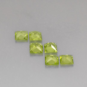 Pedras preciosas de peridoto verde natural de  ct, quadrado, VS