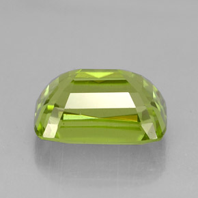 Peridoto verde natural 5,74ct, almofada cortada, VVS