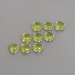 Pedras preciosas de peridoto verde natural de  ct, corte redondo, transparente