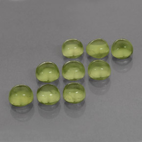 Pedras preciosas de peridoto verde natural de  ct, corte redondo, transparente