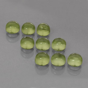 Pedras preciosas de peridoto verde natural de  ct, corte redondo, transparente
