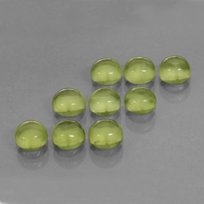 Pedras preciosas de peridoto verde natural de  ct, corte redondo, transparente