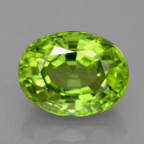 Peridoto verde natural 5,82ct, corte oval, VVS