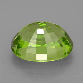 Peridoto verde natural 5,82ct, corte oval, VVS