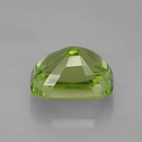 Peridoto verde natural 5,30ct, almofada cortada, VVS