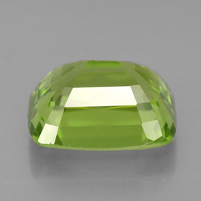 Peridoto verde natural 5,68ct, almofada cortada, VVS