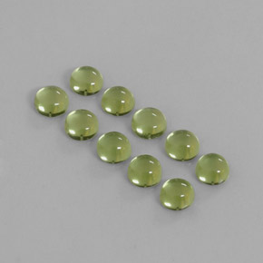 Pedras preciosas de peridoto verde natural de  ct, corte redondo, transparente