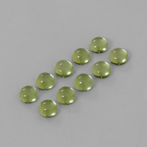 Pedras preciosas de peridoto verde natural de  ct, corte redondo, transparente