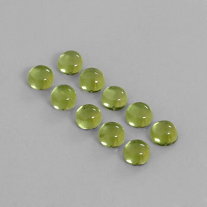 Pedras preciosas de peridoto verde natural de  ct, corte redondo, transparente